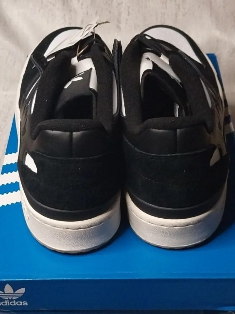adidas Forum Low Men's 12 Black and White Low-Top Sneakers